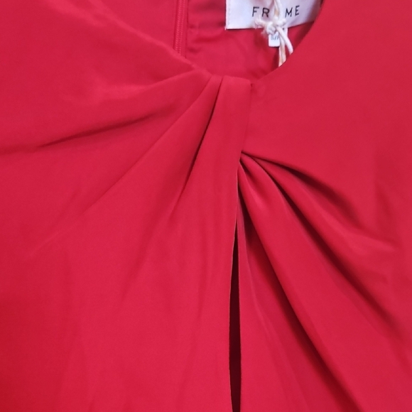 Frame Denim Bold Red Blouse - Picture 3 of 3